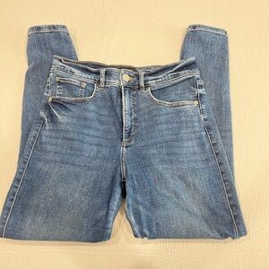 Express Light Blue Straight Leg Jeans